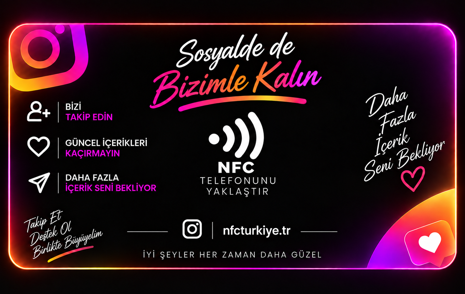 Instagram kartının arka yüzü