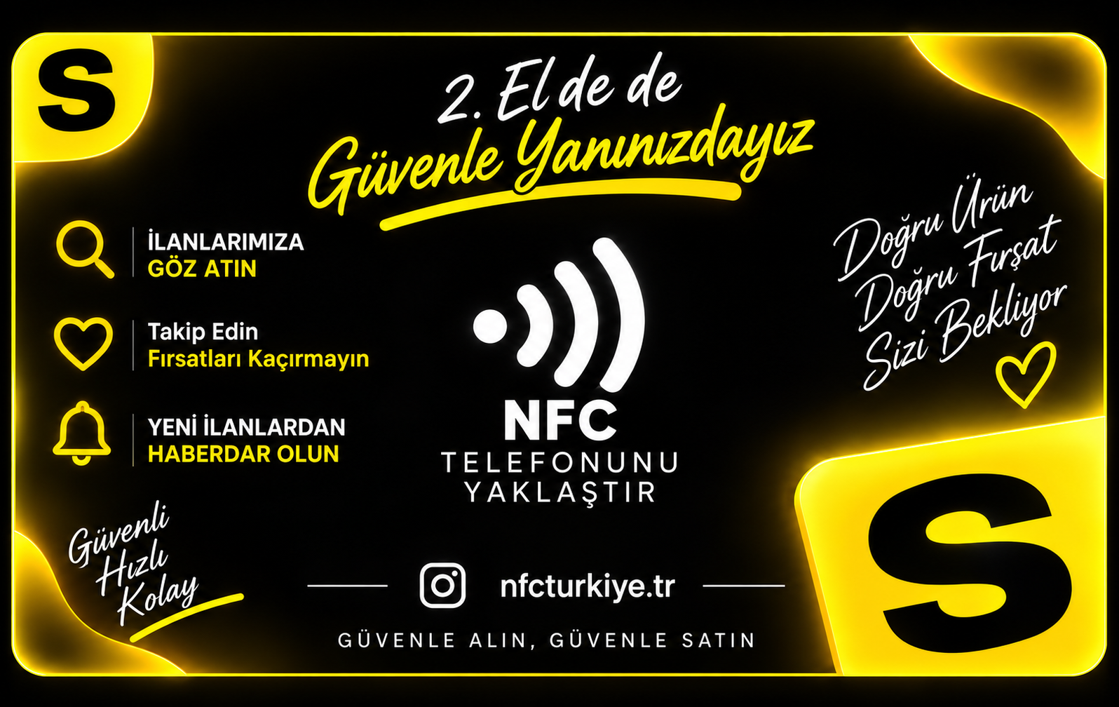 Sahibinden kartının arka yüzü