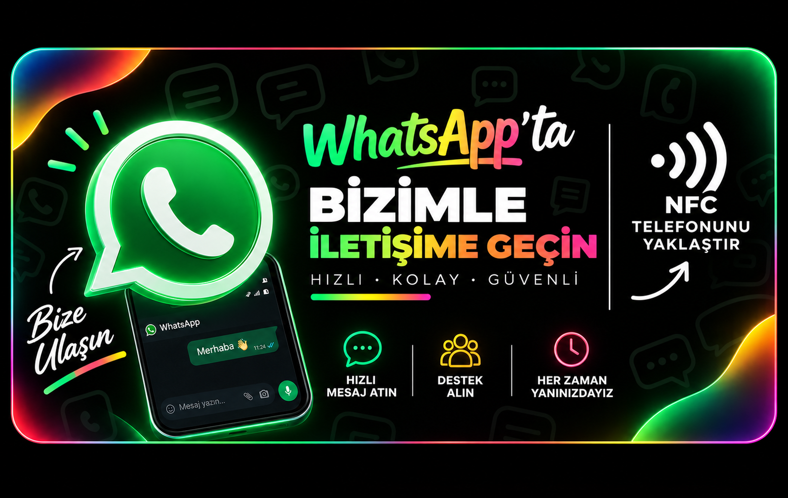 WhatsApp kartının gerçek ön yüzü